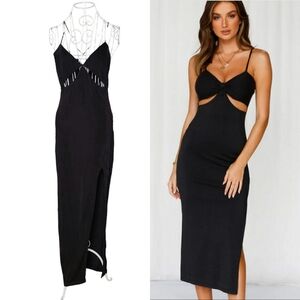 Hello Molly Elegant Black Backless Dress